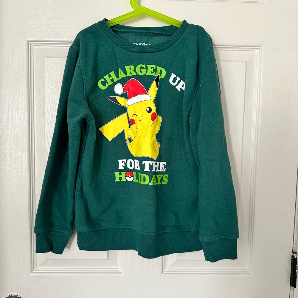 Green Holiday Pikachu Sweatshirt